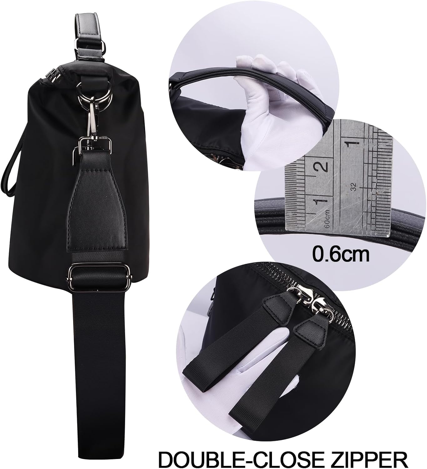 Nylon Crossbody bag with Card Holder Shoulder Bag for Daily Women Lightweight Tote bag for Shopping | Nylon, Card Holder, Daily, Lightweight, Shopping - Image 7