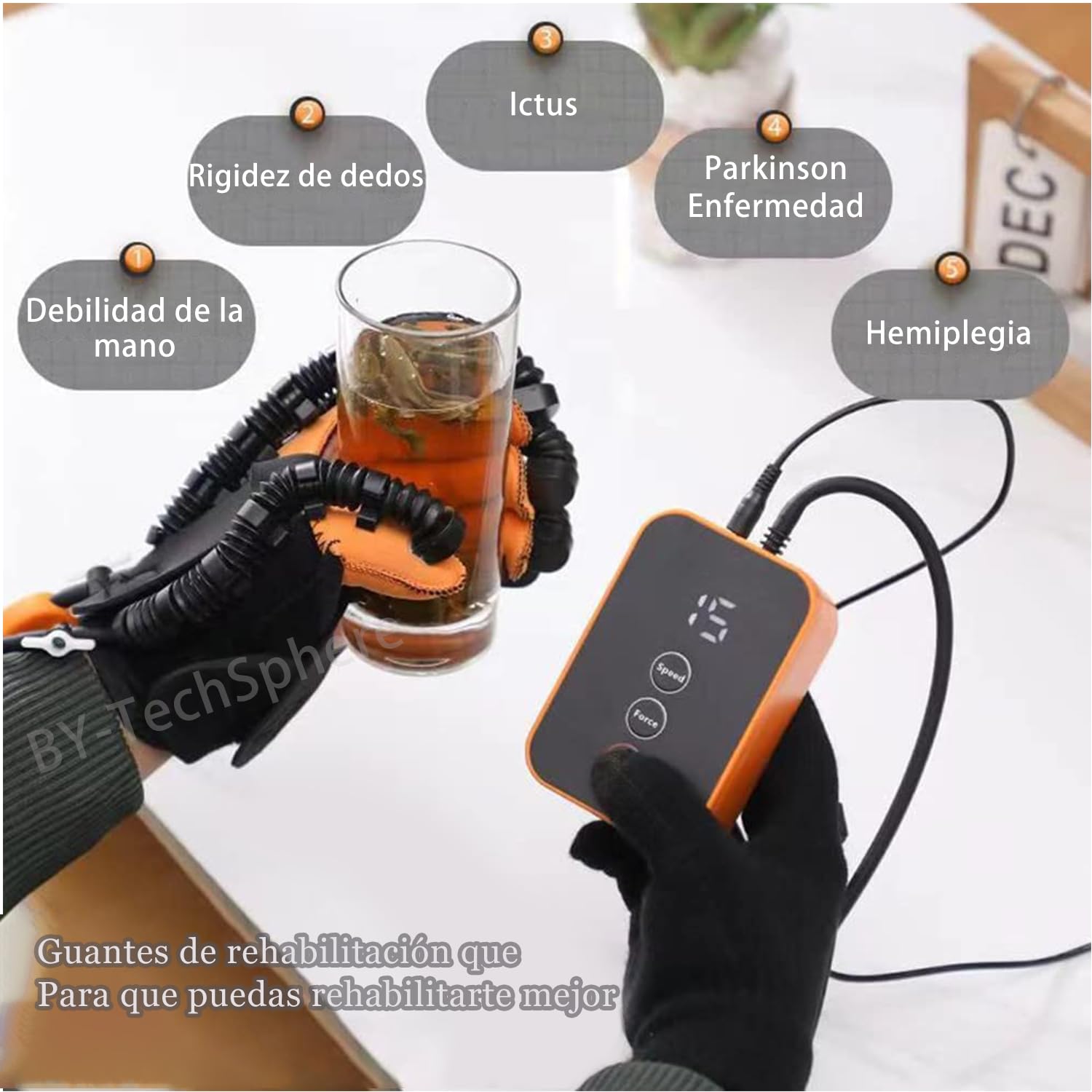(Izquierda+Derecha,Robot Guantes De Rehabilitación,Guantes De Ictus para Hemiplejia, Guantes De Terapia, Mano Robótica Guantes, Guantes De Terapia Robótica.