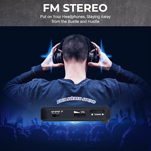 Miniatura 4 de Radio de bolsillo Mini AM FM Radio estéreo portátil con pilas Radio y mini radio portátil AM FM Radio de bolsillo