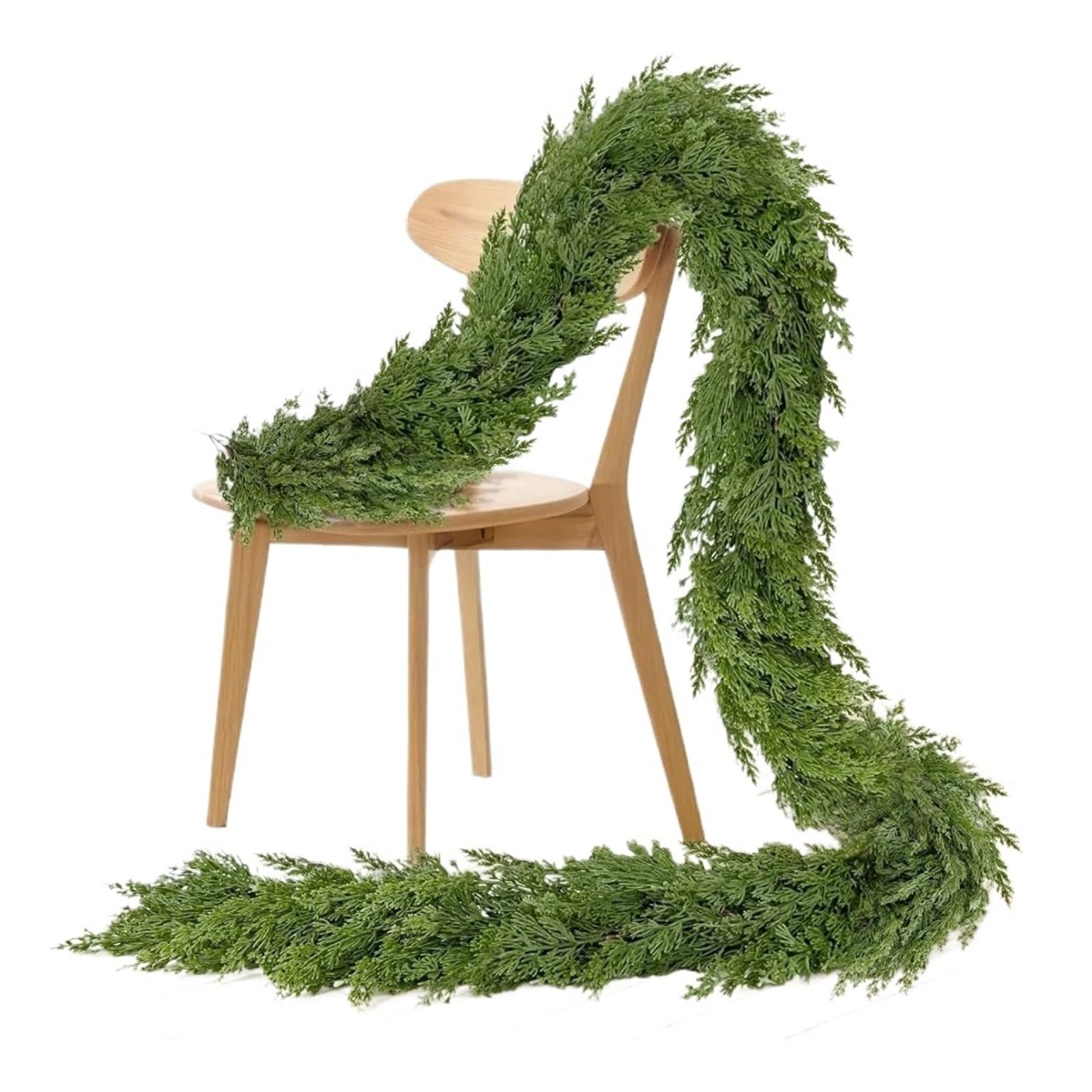 Guirnalda Artificial de Cedro y Pino de 180 o 270 cm, Ideal for Uso Interior y Exterior.(180cm)