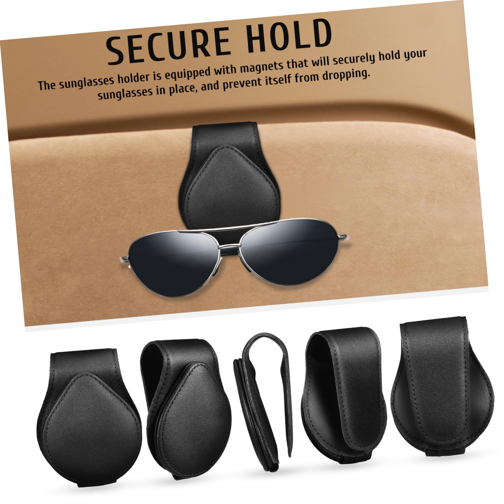 GLEAVI 5 Pièces porte-lunettes de voiture accessoires auto car accessories clip de suspension magnétique pour lunettes porte-lunettes magnétique support de voiture des lunettes de soleil