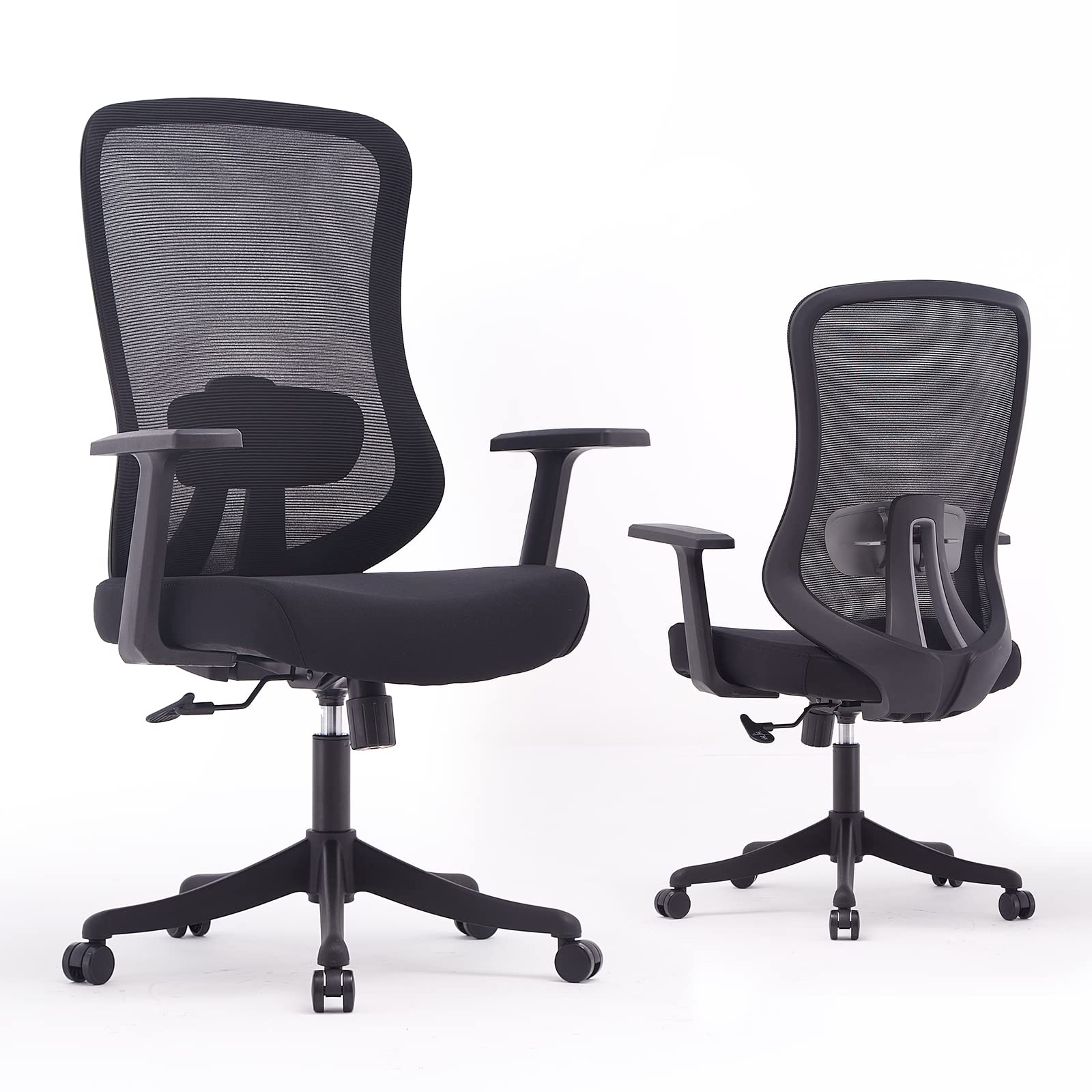 VOFFOVOffice Chair High Back Mesh Chair Ergonomic Design Home Office Computer Desk Chair with Adjustable Lumbar Support Executive Chair (Black)