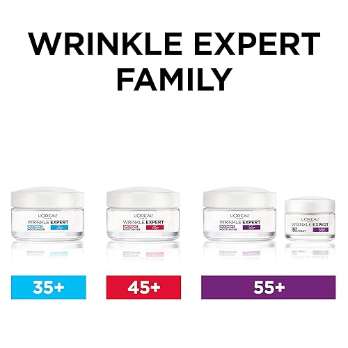 Miniatura 7 de L'Oreal Paris Wrinkle Expert 55+ - Hidratante facial antienvejecimiento con calcio, no graso, adecuado para pieles sensibles, 1.7 onzas líquidas
