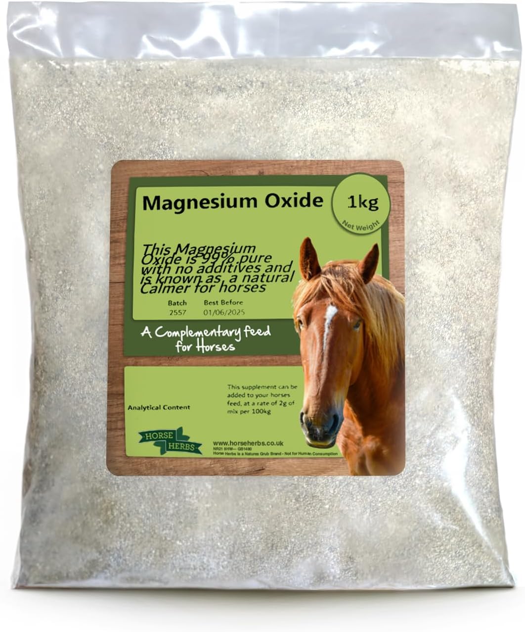 Horse Herbs Magnesium Oxide 99 Pure Calming Supplement for Horses