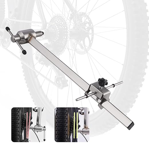 Bike Hanger Alignment Gauge Tool, Bicycle Wheel Straightening Tool, Stainless Steel Bike Repair Maintenance Tool for Road Bike, 20”-29”