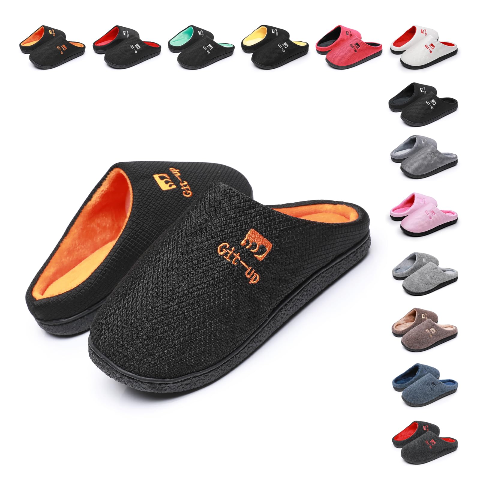Git-up Pantofole da per Uomo Donna Morbido Memory Foam Morbido Caldo Suola Antiscivolo Scarpe da Casa per Interno Esterno