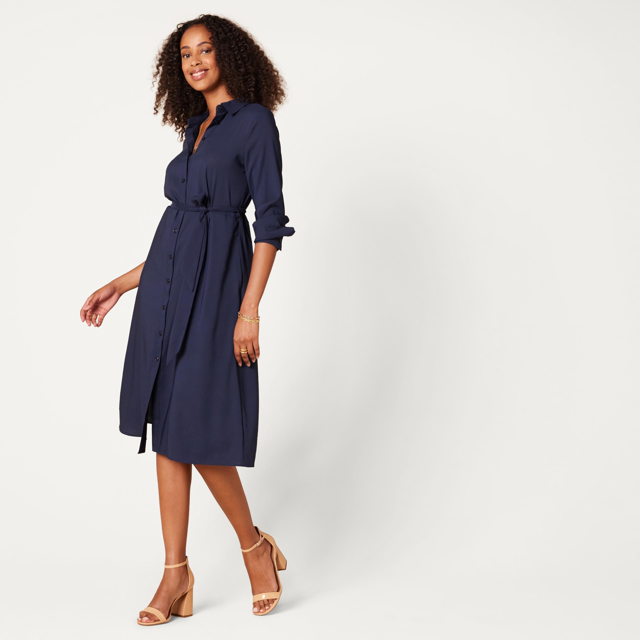 Amazon Essentials Sandalia de Tacón Ancho Mujer