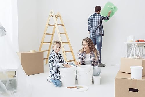 Miniatura 2 de ATERET Cubo y tapa blanca de 1 galón, cubo multiusos duradero de 90 mil, grado alimenticio, plástico libre de BPA (paquete de 12)