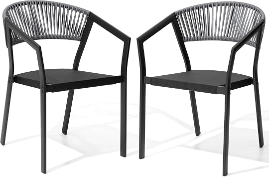 Pellebant Outdoor Patio Dining Chairs Set of 2