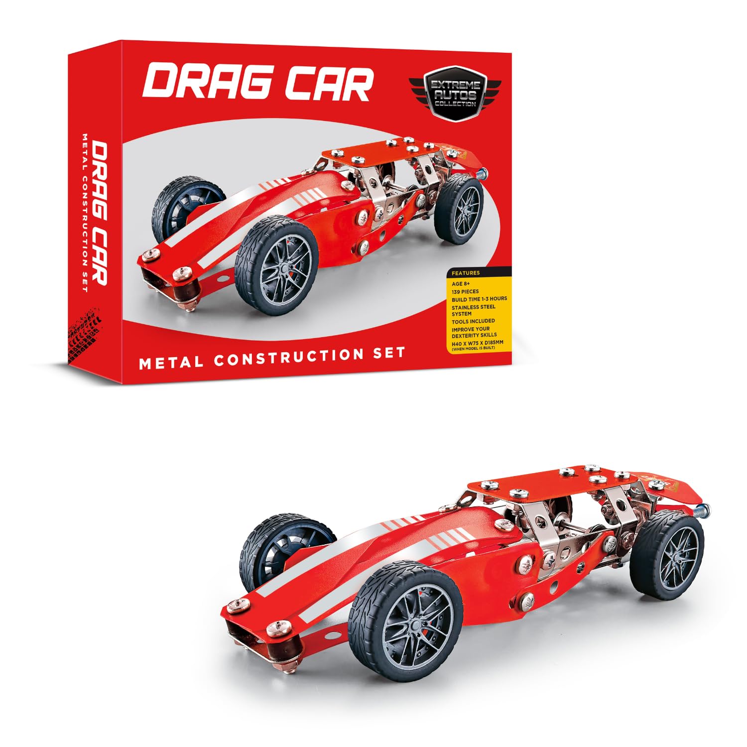 Coach House Partners Drag Car Racer Metal Construction Set (133 pieces)