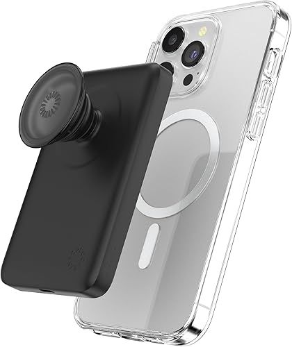 PopSockets PowerPack para cargador de batería magnético MagSafe, cargador de teléfono portátil, batería inalámbrica magnética, 5000 mAh para iPhone