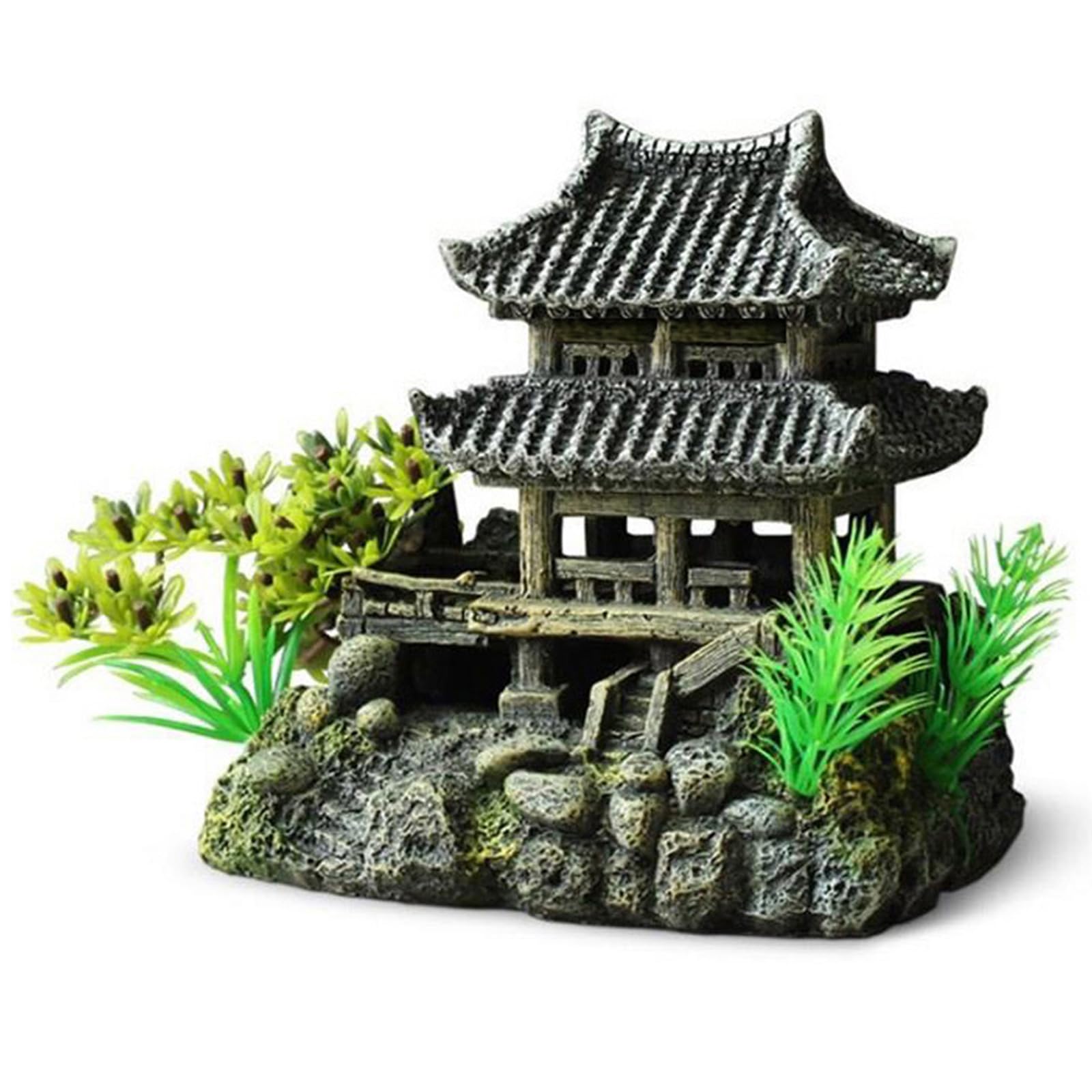 NEWFT Resin Fish Tanks Decoration House Ornament for Fish Tanks Landscape Aquarium Decorations Resins Fishs Hideouts Cave