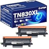 TN830XL Black High Yield Toner Cartridge 2 Pack Replacement for TN-830XL TN 830XL Compatible with Brother HL-L2460DW DCP-L2640DW HL-L2480DW HL-L2400D HL-L2405W MFC-L2820DW Printer