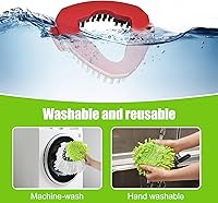 Vista 9 de Mango de cepillo de repuesto para cabezal de fregona giratoria, mango de cepillo de fregona de 4 secciones de 30 a 58 pulgadas, compatible con mango