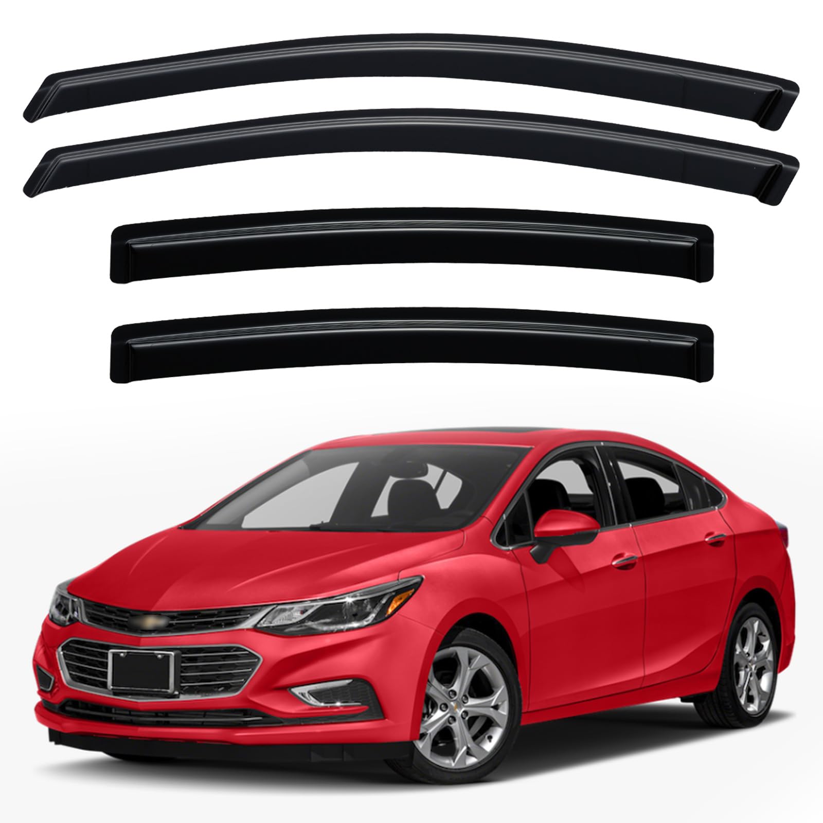 Window Visors Rain Guards for 2016 2017 2018 2019 Chevrolet/Chevy Cruze
