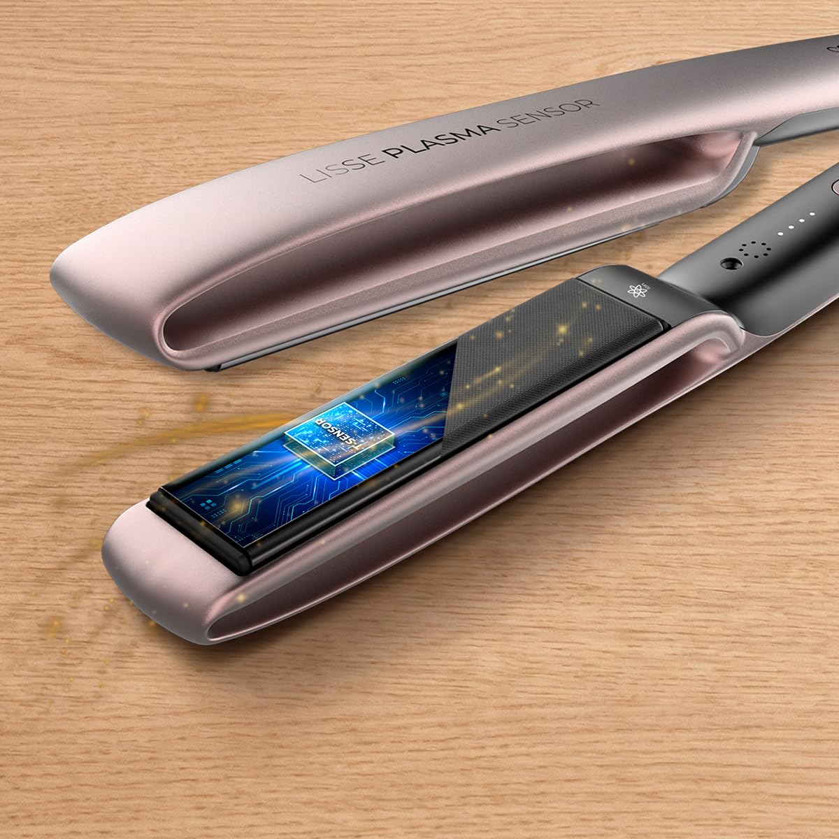 Cecotec Prostownica z inteligentnym czujnikiem i płynnymi płytami pływającymi z czarnego czujnika plazmowego. Technologia plazmowa, powłoka nanojedwabna, temperatura 160°-220°C, zimna końcówka
