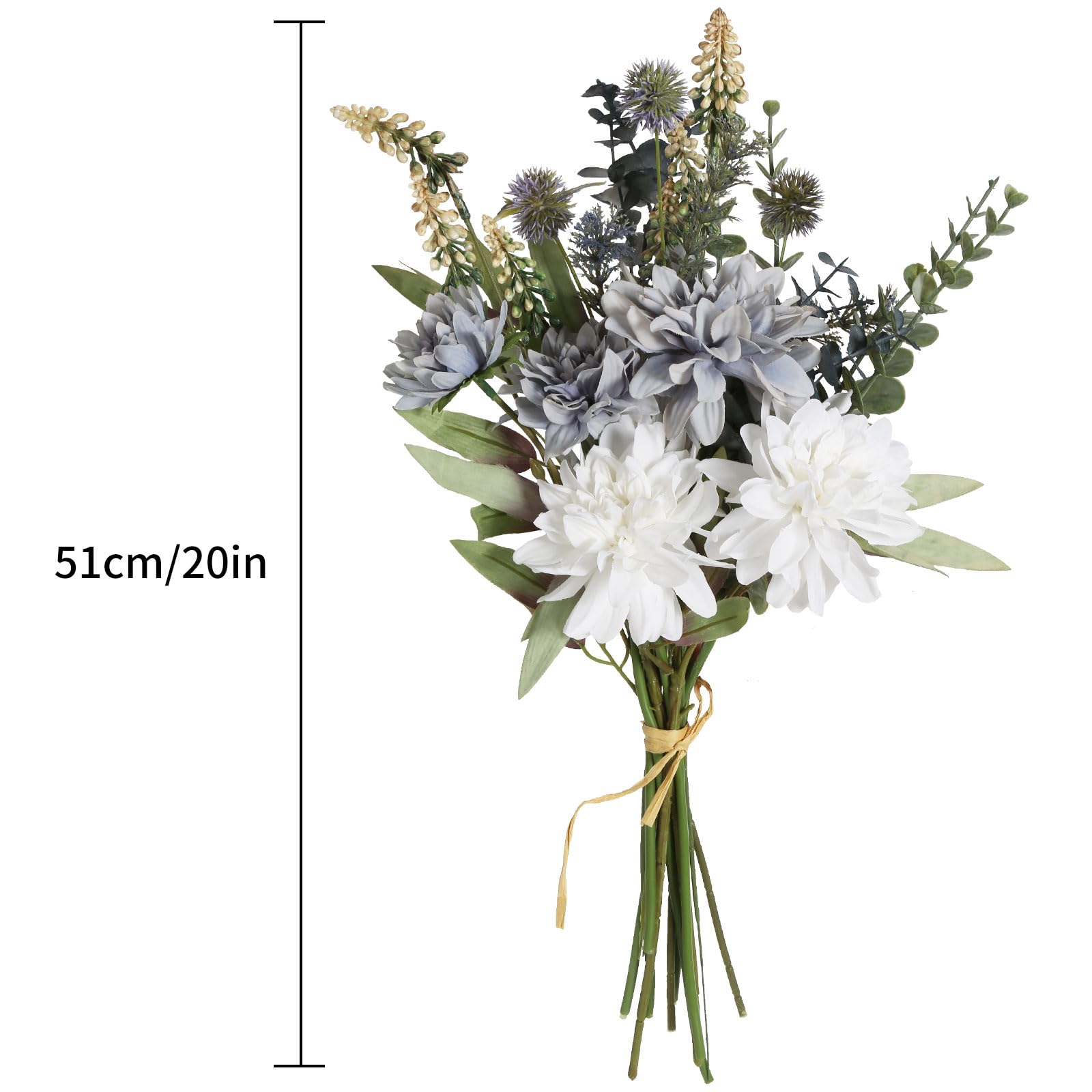 ホワイト造花ブーケ グレーリボン付き Amazon｜INSUNSIX 造花 ブーケ ホワイトグレー シルクフラワー