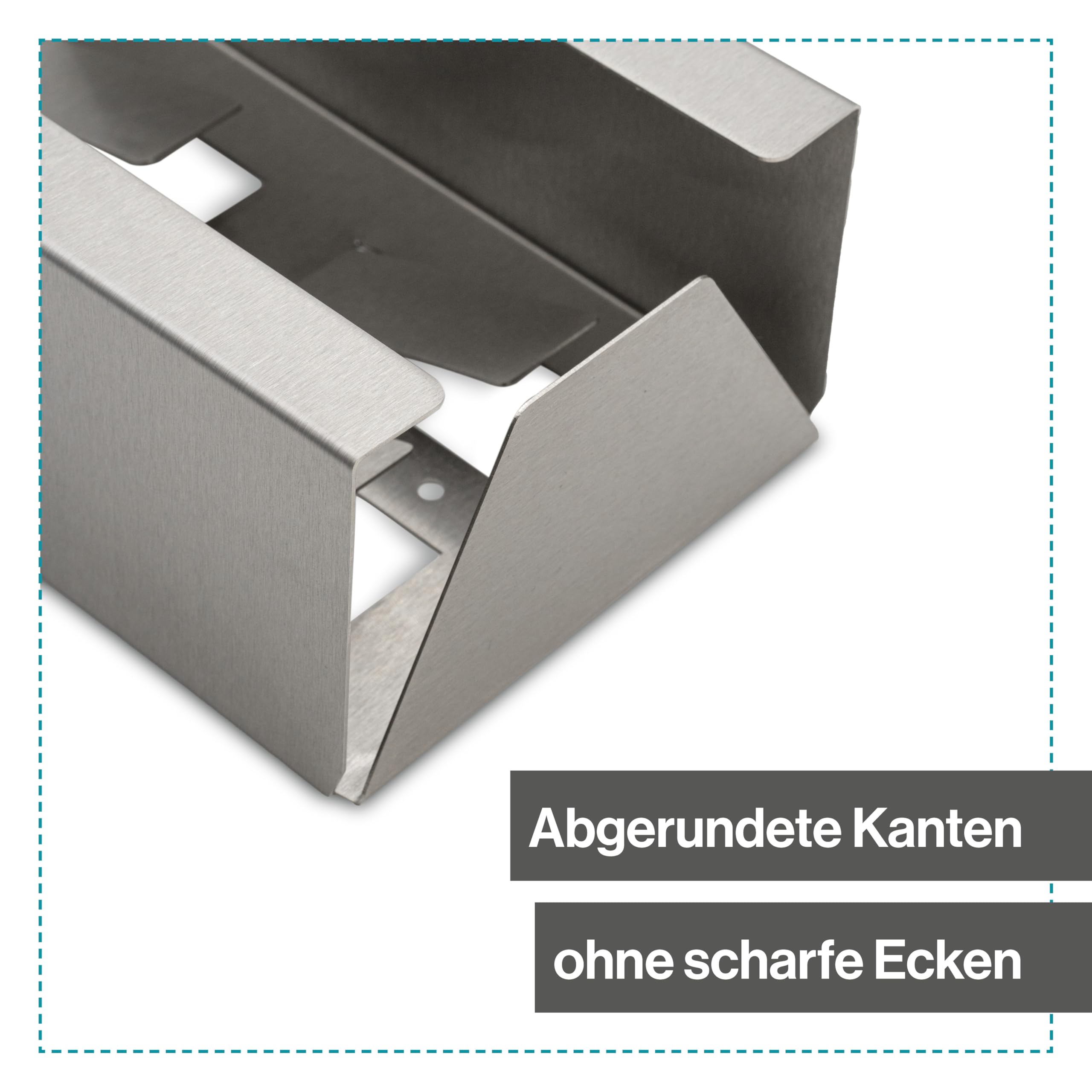 Handschuhhalter Edelstahl Wand Bohren & Kleben - Spender für Einmalhandschuhe - Handschuhspender Wandhalter - Handschuhbox Halterung (Für 1x Einweghandschuhe)