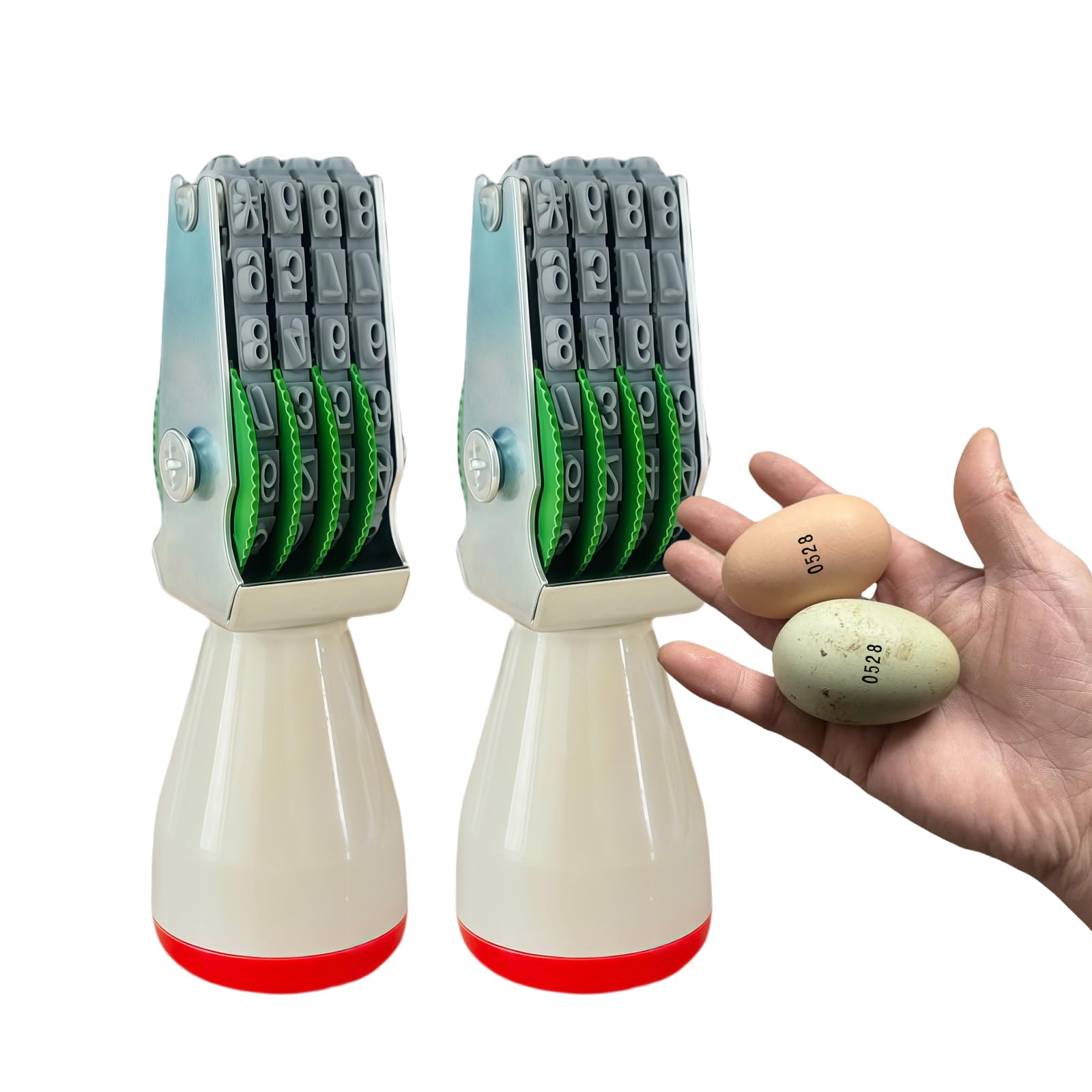 Kit Marquage Œufs Homvik - Tampon Dateur 4mm Avec 2 Tampons Encreurs Rouge Et Noir Pour Œufs Poule Et Duck