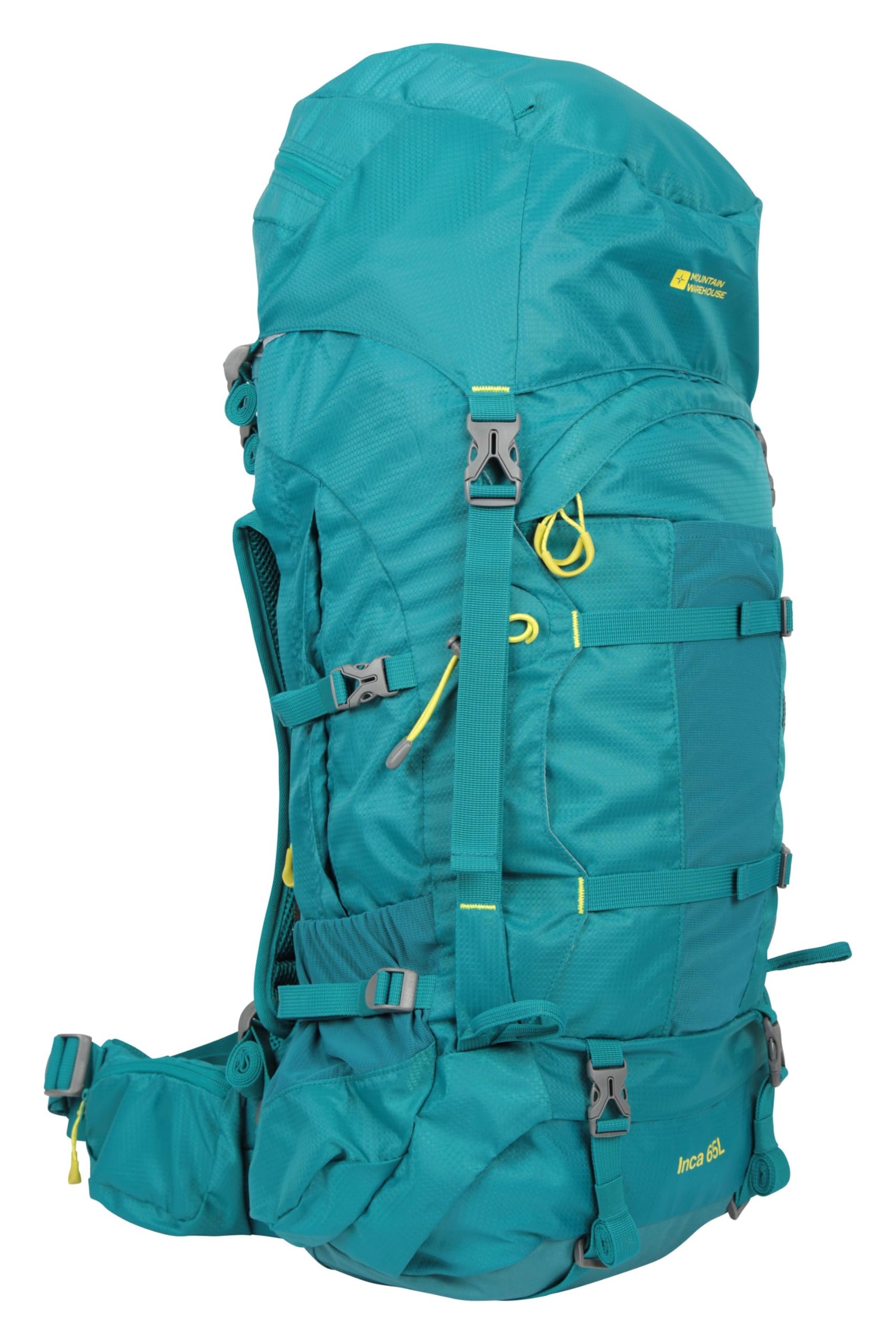 Mountain Warehouse Men's Dark Teal Inca Extreme 65 Litres Rucksack - Hardwearing, Rain Cover - 77.5Cmx34cmx25cm