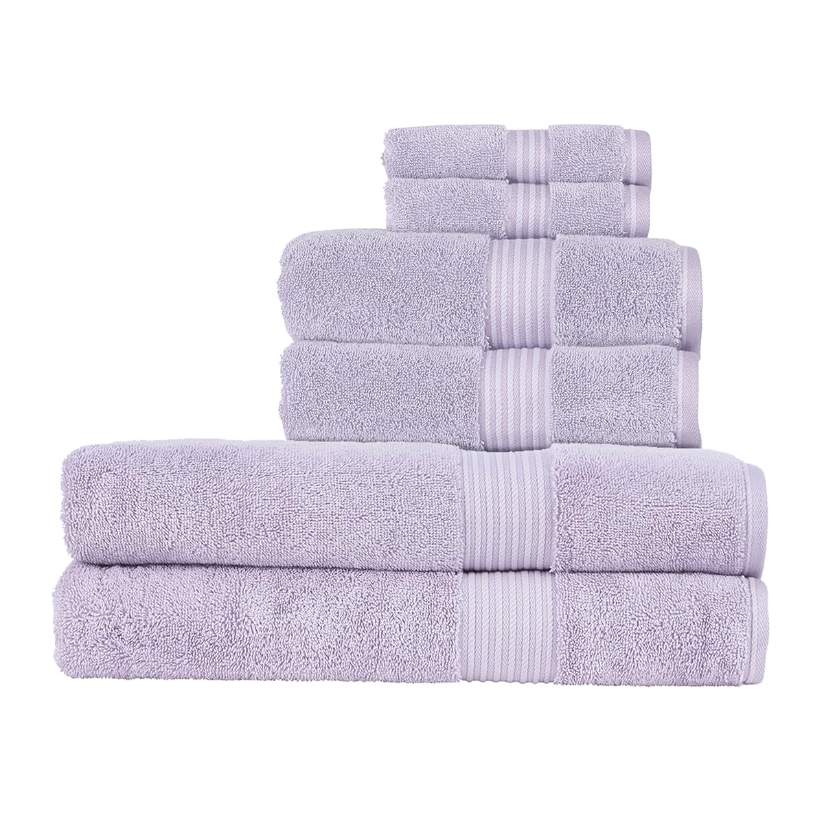 Christy Supreme Hygro 6 Piece Bath Sheet Set | Lavender Purple | 100% Luxury Supima Cotton | Ultra Soft | Super Absorbent | 650GSM | 2 Bath Sheets 2 Hand Towels 2 Face Cloths