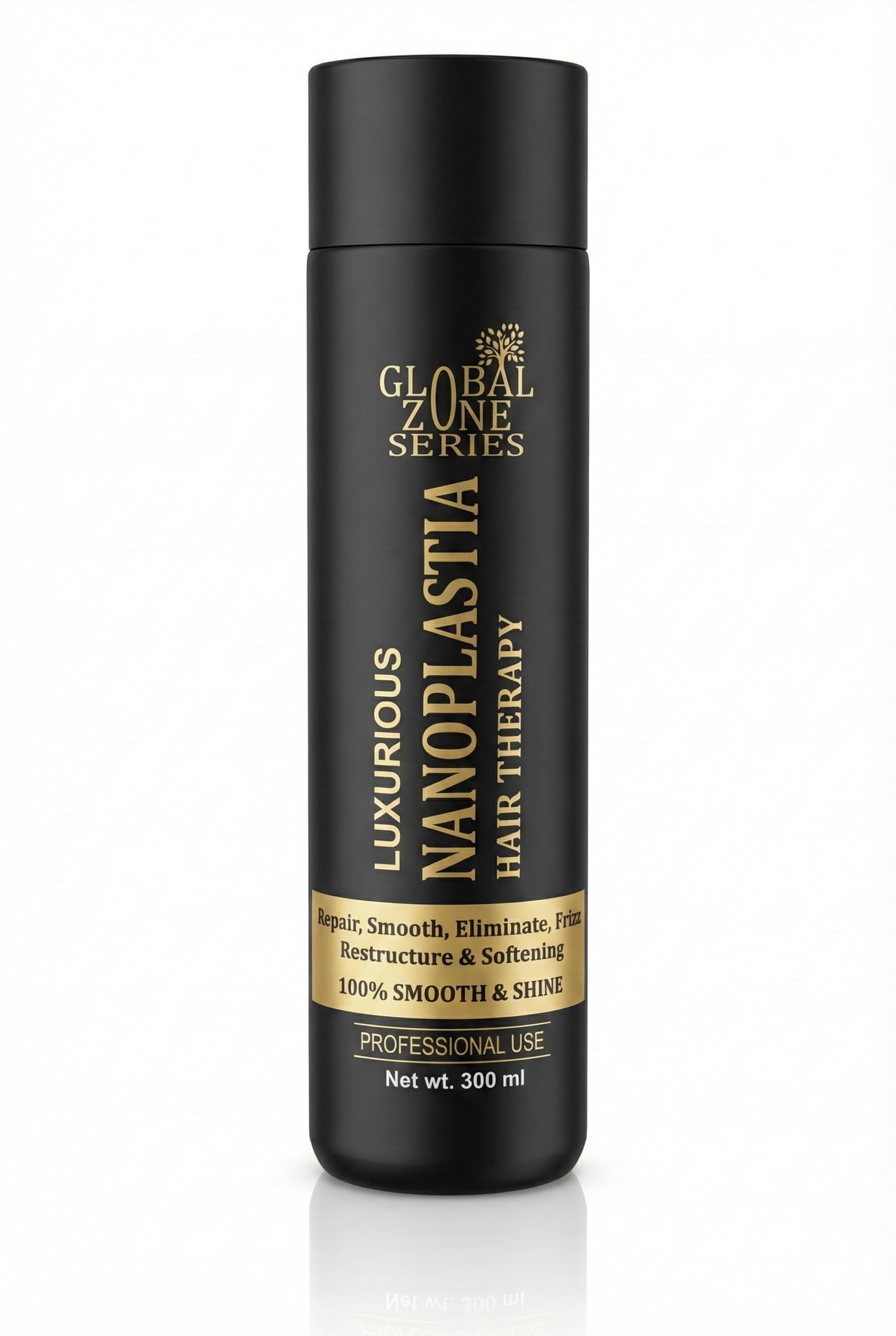 Global Zone Series Nanoplastia Hair Treatment, 300ml Advanced Smoothening & Frizz-Eliminating Formula, Deep Repair, Softening & Shine Booster, (Professional Use)