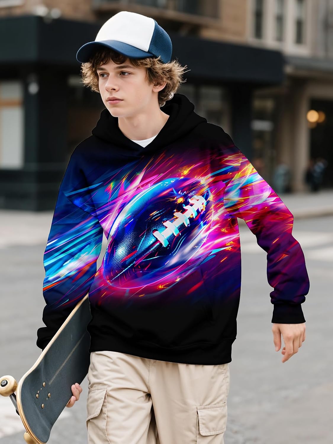 SANKILL Boys Sweatshirts Graphic Hoodies for Boys Hoodies Size 14-16 Cool Teen Boy Gifts Kids Sweatshirts 10 12 Clothes Youth