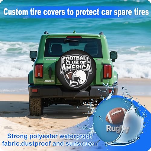 Miniatura 3 de Custom Spare Tire Cover Personalized Universal Wheel Cover Add Photo Text Logo Waterproof Tire Protector with Adjustable Buckle Strap for Trailer RV