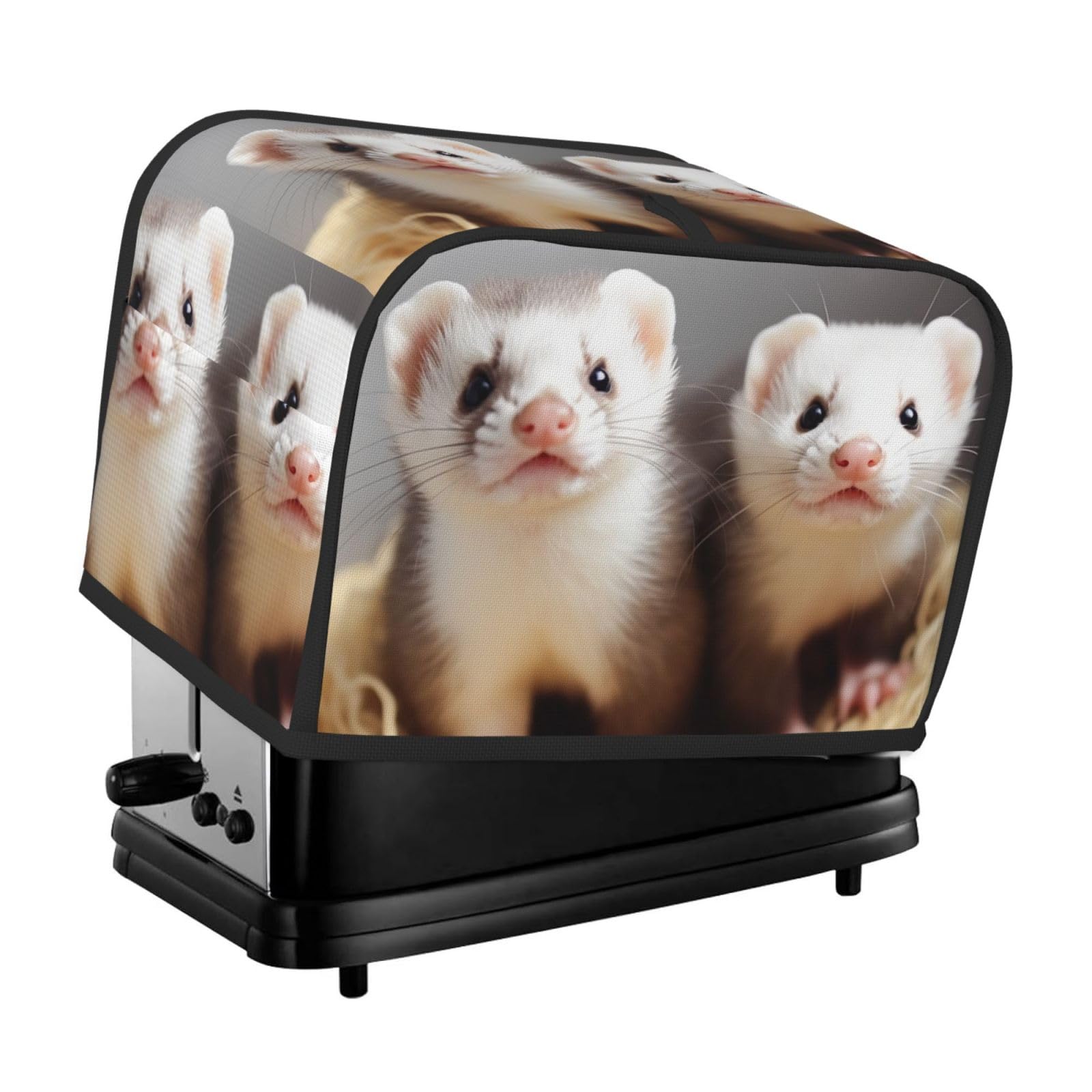 Toaster Covers 2 Slice Ferrets Bread Machine Cover Quilted Toaster Dustproof Cover Washable Appliance Cover Bread Maker Protective For Kitchen Small Appliance