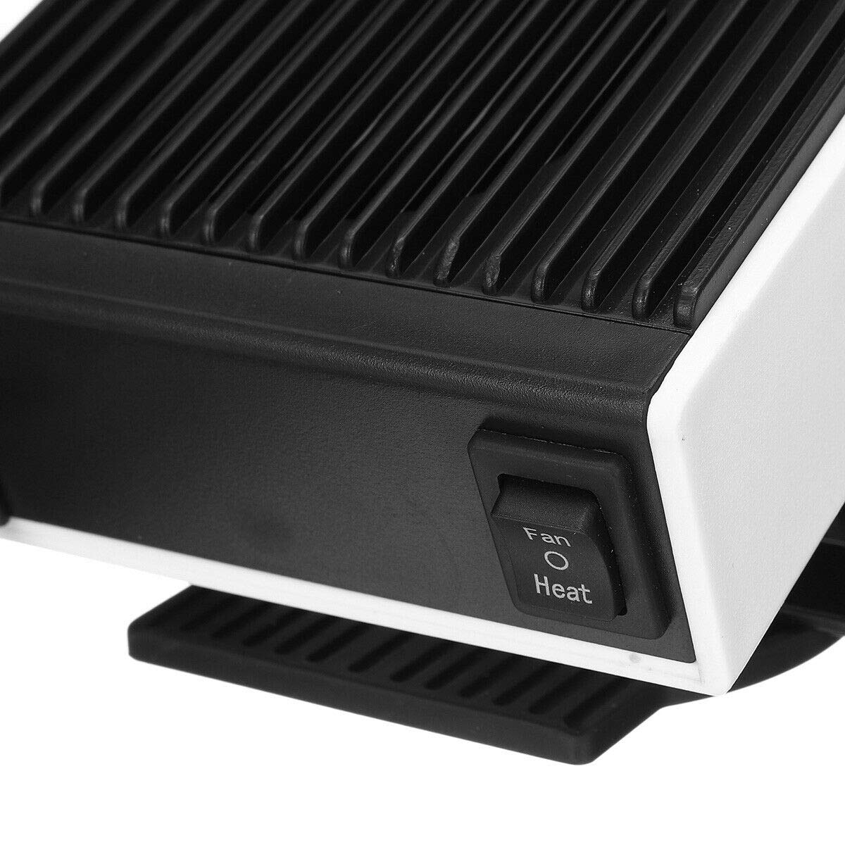 12V 300W Réchauffeur de ventilateur de voiture, TOTMOX Portable 2-en-1 Ventilateur de chauffage et de refroidissement rapide Dégivreur de pare-brise avec poignée et allume-cigare Blanc