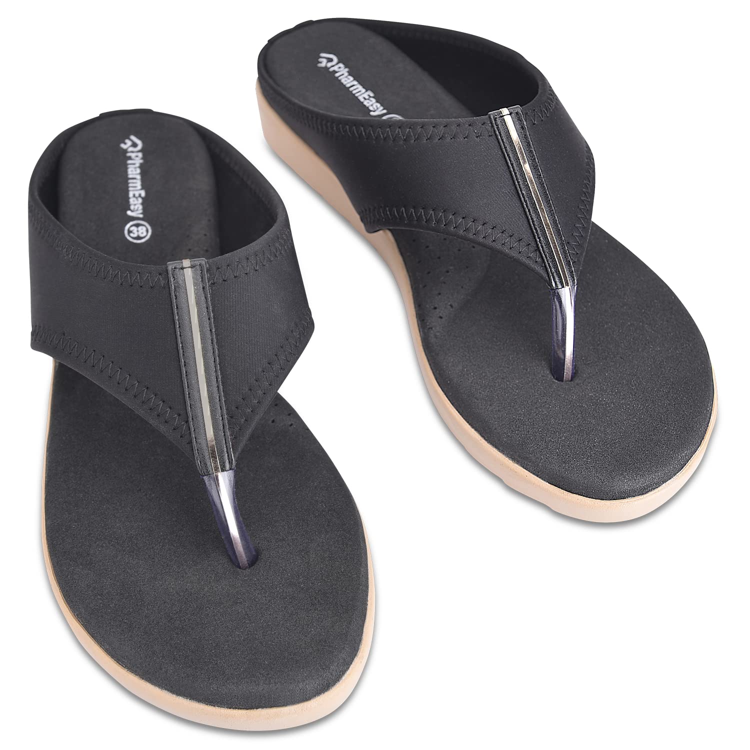 PharmEasy Diabetic & Orthopedic women slippers (Fahion Range-1) Black Color, size 6 (B09MDVTM66) Amazon Price History, Amazon Price Tracker