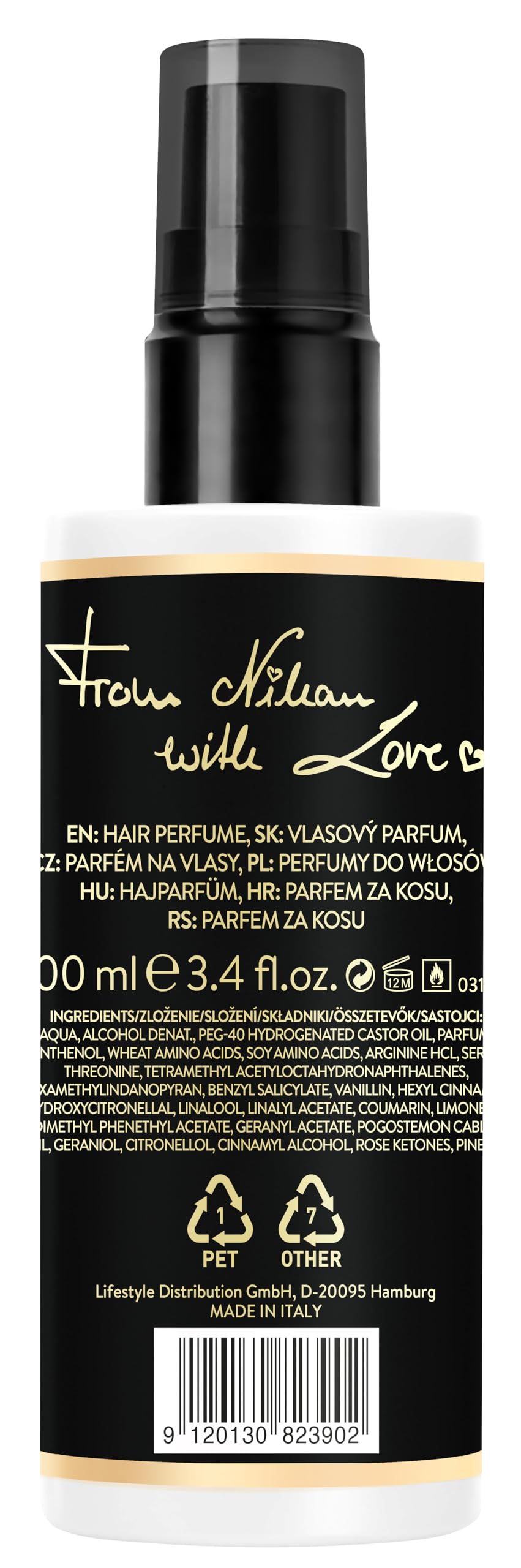 NIHAN Black Parfum pour cheveux 100 ml