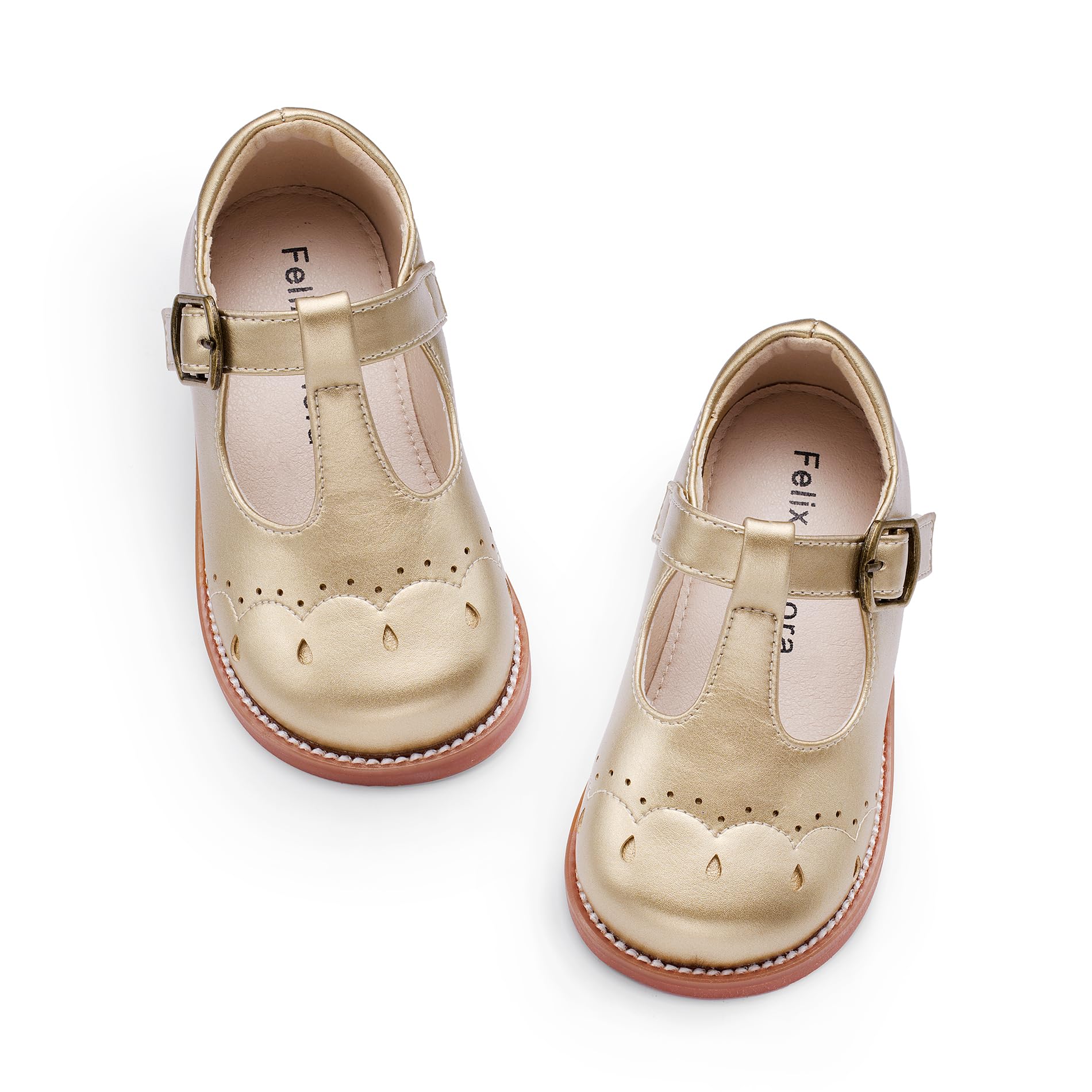 Felix &amp; Flora Toddler Girl Mary Jane Dress Shoes - School Oxford Flats for Girl Party Shoes.