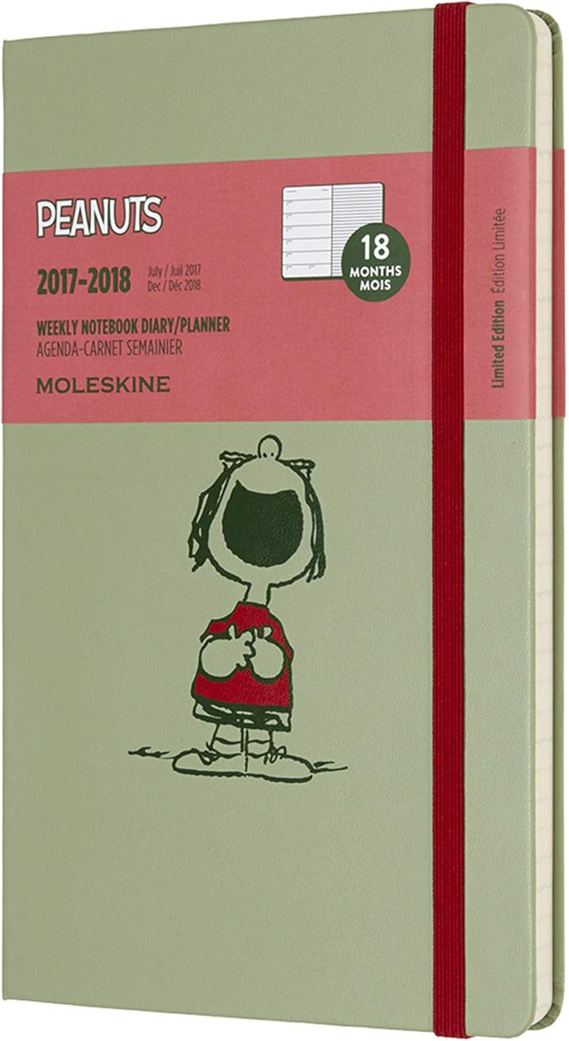 2018 Moleskine Peanuts Limited Edition Willow Green Large Weekly