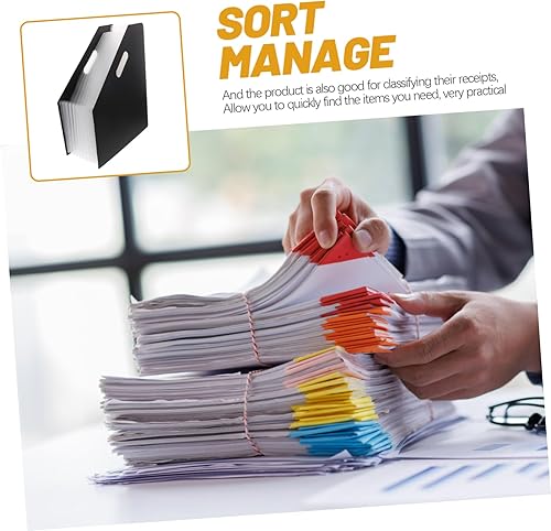 Miniatura 9 de NUOBESTY Organizador de escritorio con estantes de escritorio para archivos, carpetas con bolsillos, carpeta de papel a granel, carpeta ampliable,