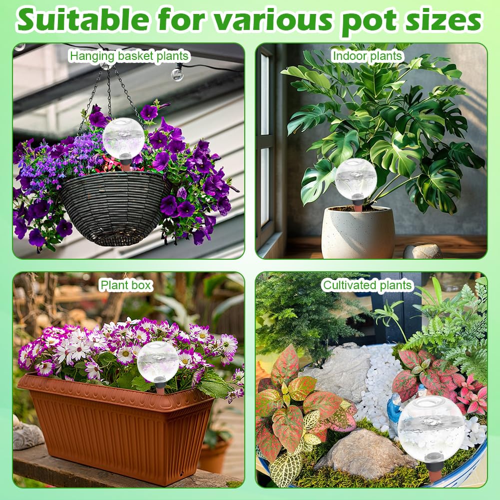 500ml Boules D'arrosage Automatiques pour Plantes, Oignons T'arrosage Transparents, Dispositif D'Arrosage Portable, Globes D'Arrosage d'eau pour La Maison