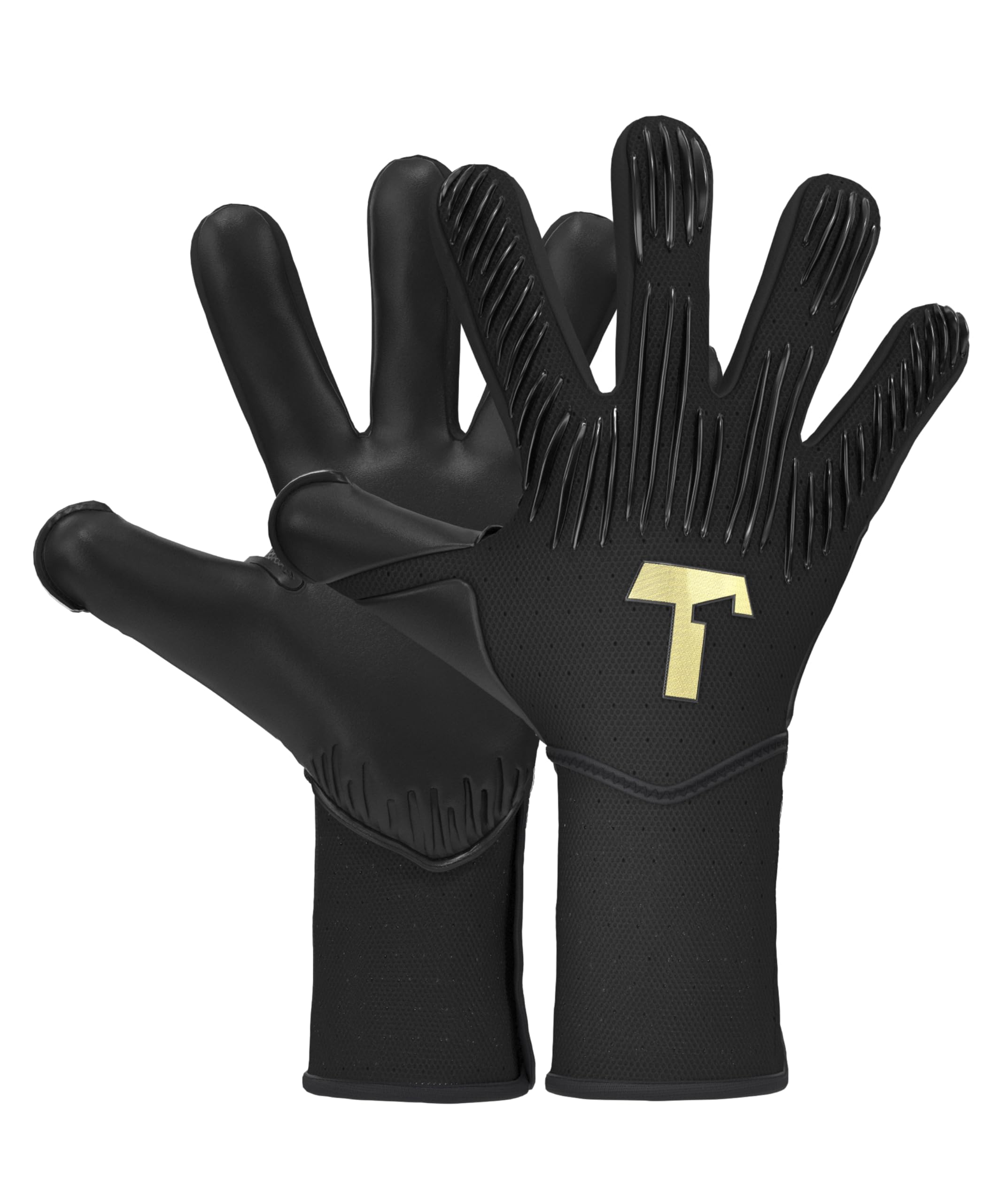 T1TAN Rebel 2.0 Black-Out - Goalkeeper Gloves Men - Football - Adults & Teenagers - Finger Protection - Size 7 โ image 1
