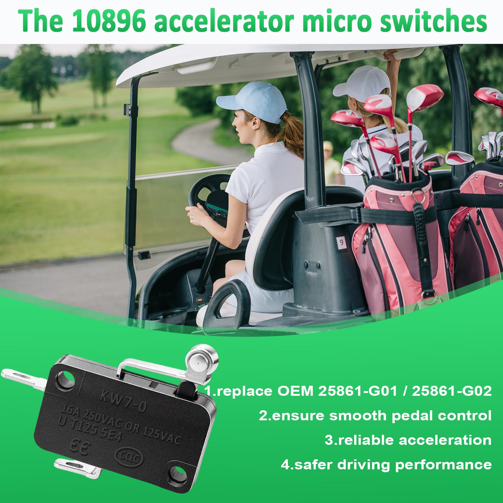 Amazon.com : Swess Golf Cart Accelerator Micro Switch, Compatible