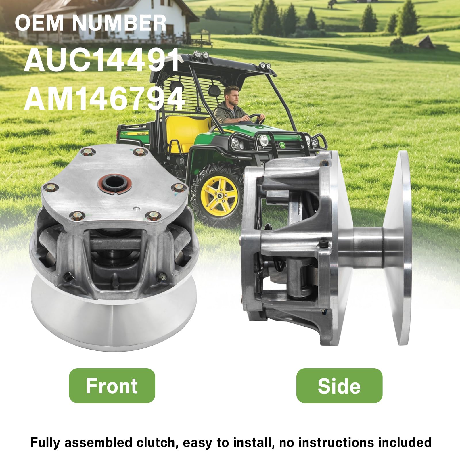 Frizione primaria AUC14491 AM146794 per John Deere Gator 4X4, XUV825i XUV825E XUV825M XUV835M Gator Utility Vehicle