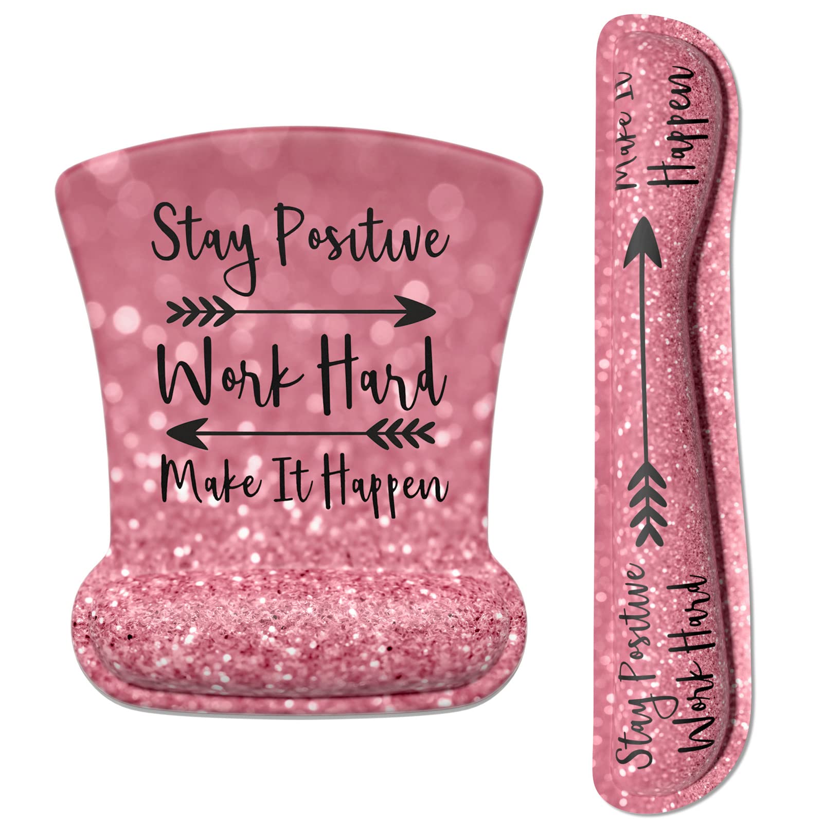 ITNRSIIET Mouse Pad Wrist Support Keyboard Wrist Rest Pad Ergonomic Mousepad Non-Slip Memory Foam Keyboard Pad Easy Typing Pain Relief Perfect for PC