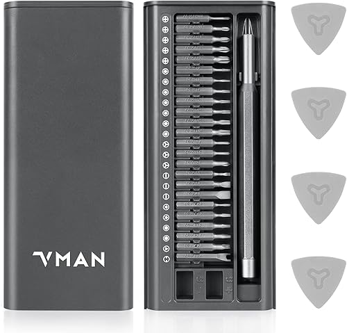 Juego de destornilladores de precisión juego de destornilladores pequeños 30 en 1 kit de herramientas de reparación magnética para electrónica