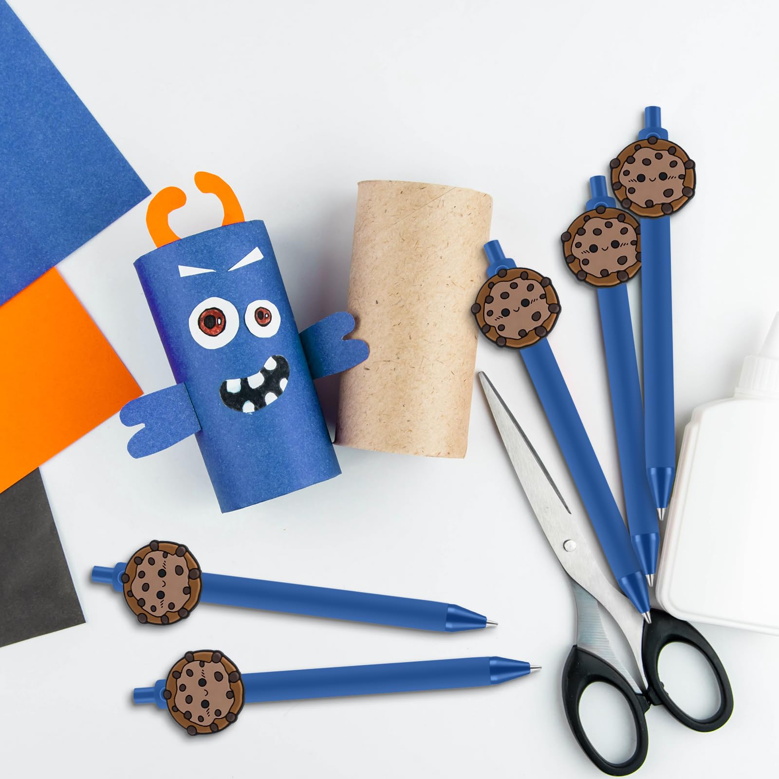 Sayglossy 24 bolígrafos de tinta negra retráctiles a granel para galletas dulces, chocolate, baby shower, suministros de fiesta, profesores, estudiantes, empleados, oficina, escuela