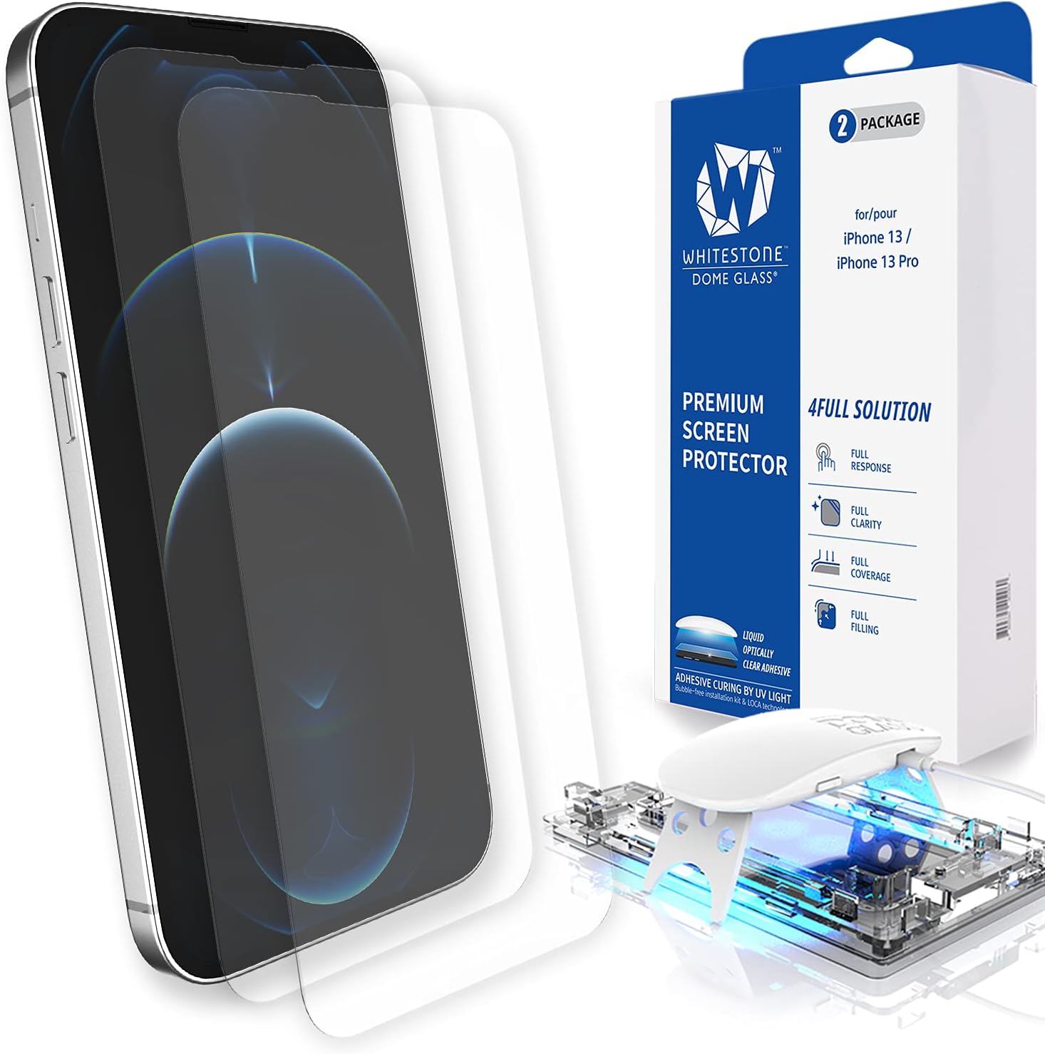 DOME GLASS Whitestone Screen Protector for iPhone 13/13 pro