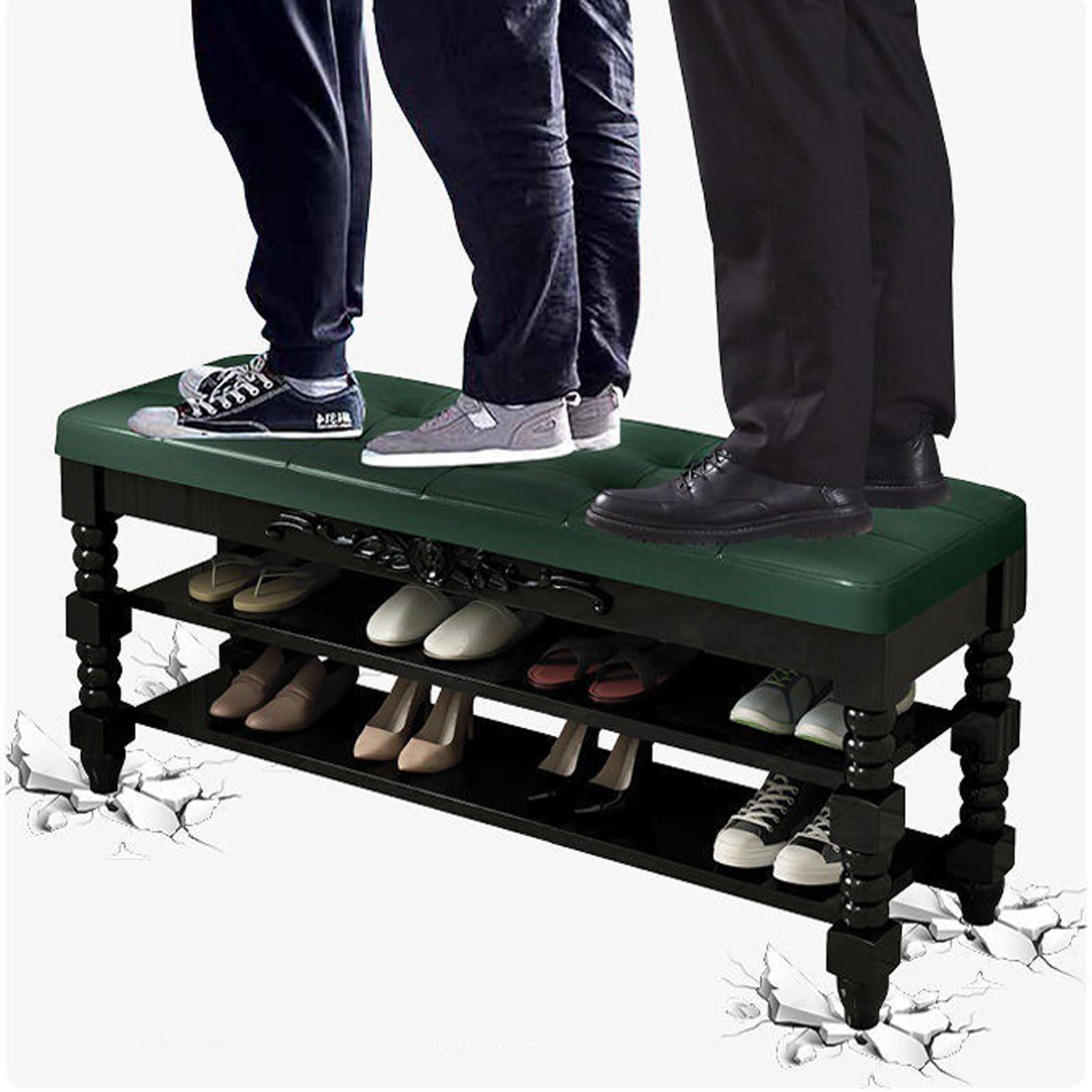 Banco Zapatero con Almacenamiento de Cojines - Mueble y Estante para Entrada Elegante nizador de Zapatos para Pasillo y Sala de Estar diseño de 100 cm Que Ahorra Espacio