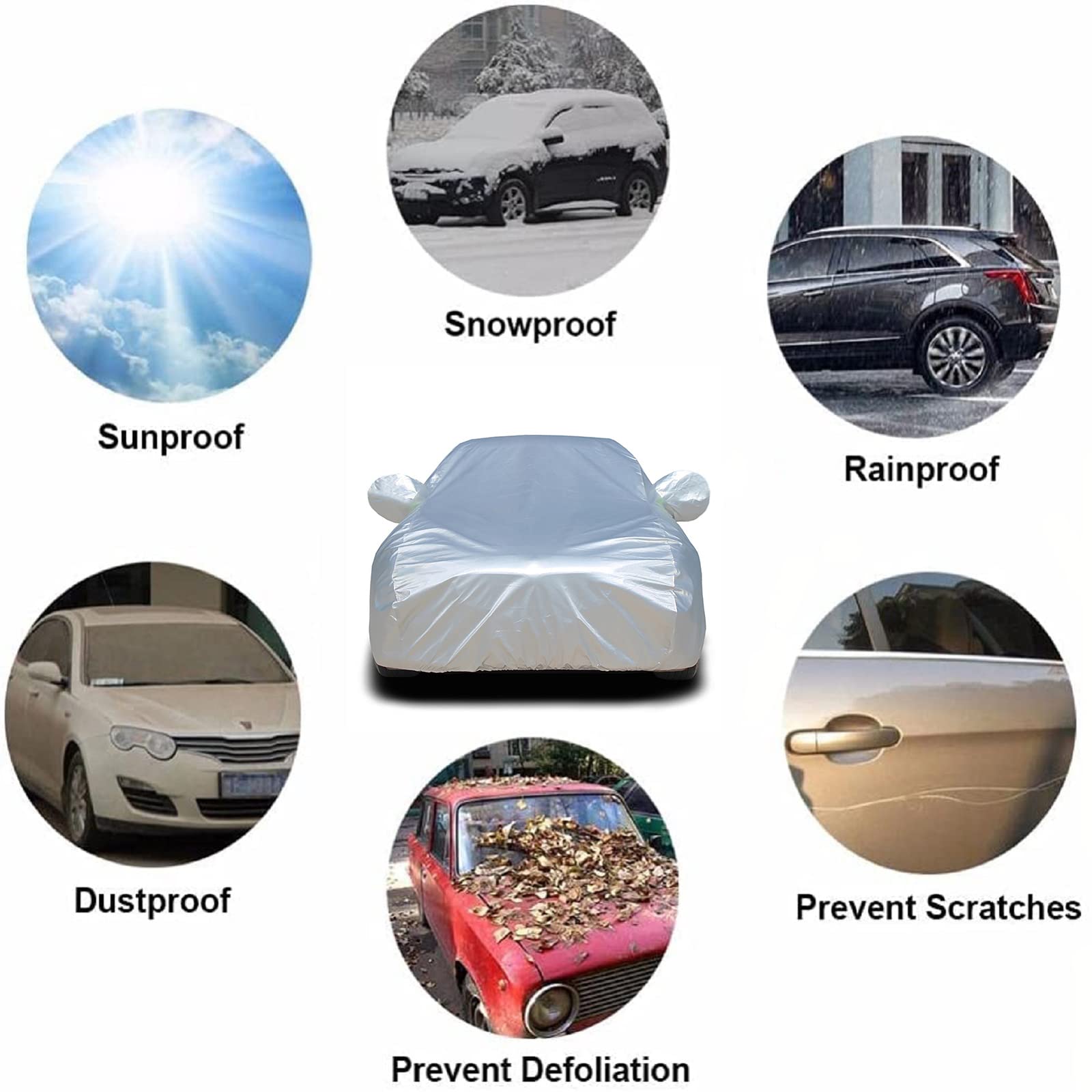 Telo Copriauto Antigrandine da Esterno Auto Invernale per Ford Mondeo Taurus Mustang Coupe GT500 Shelby GT-SVT Mustang Territorio Ranger Galaxy Kuga Auto Accessori(Mustang,Cotone nero)