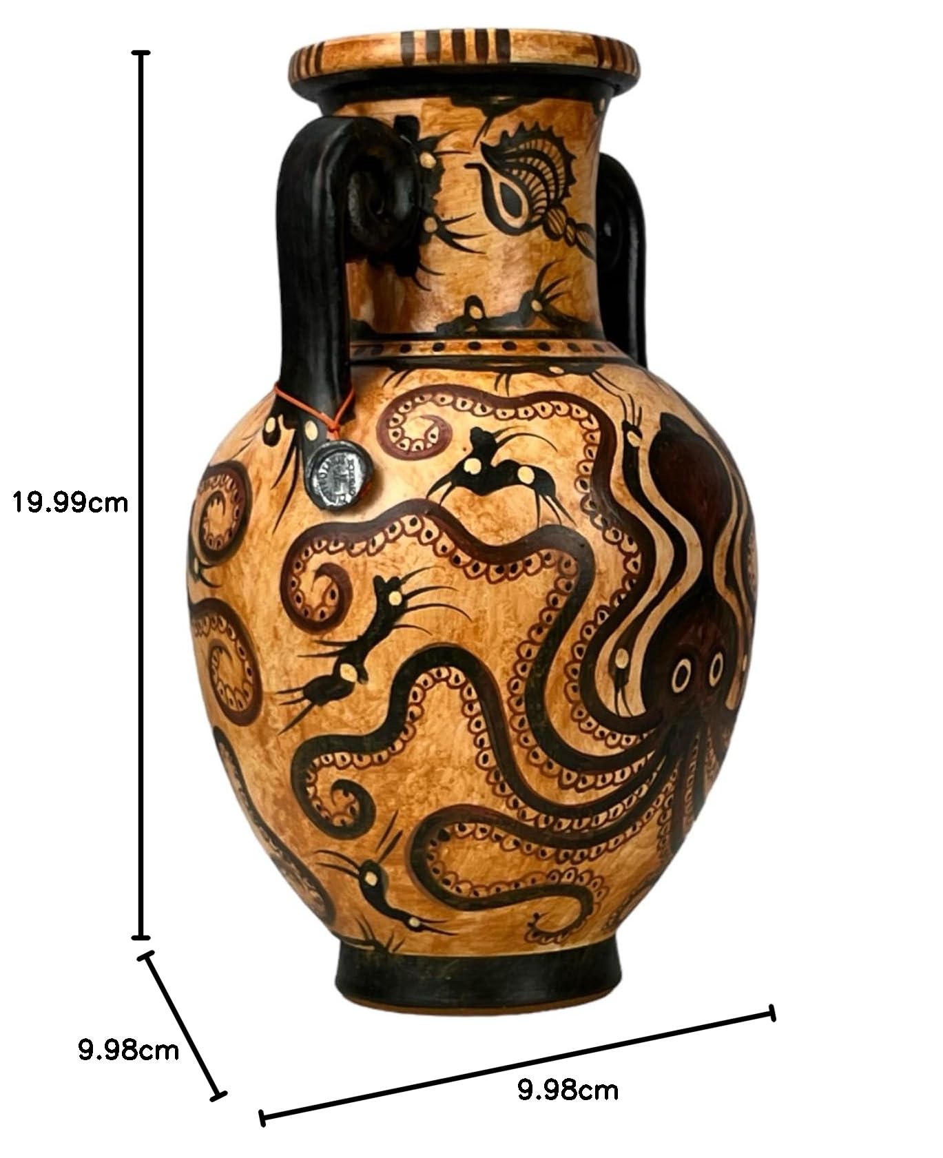Vaso di polpo Anfora Stile marino Minoico Ceramica Cnosso Museo Copia 20 cm