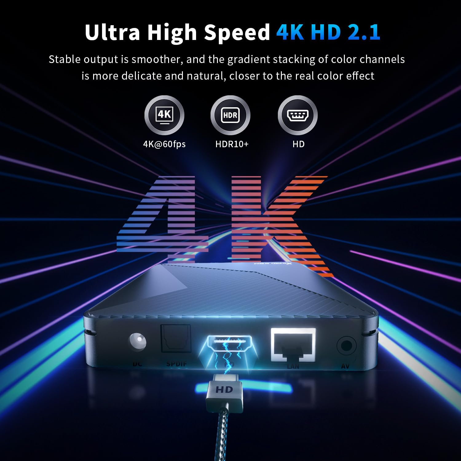 Decodificador De TV Android 14.0, X88 Pro X5M S905X5M, Cuatro Núcleos, Compatible con Wi-Fi De 2,4 GHz/5 GHz, Bluetooth 4.0, Smart TV Box 4K HD,4gb+64gb