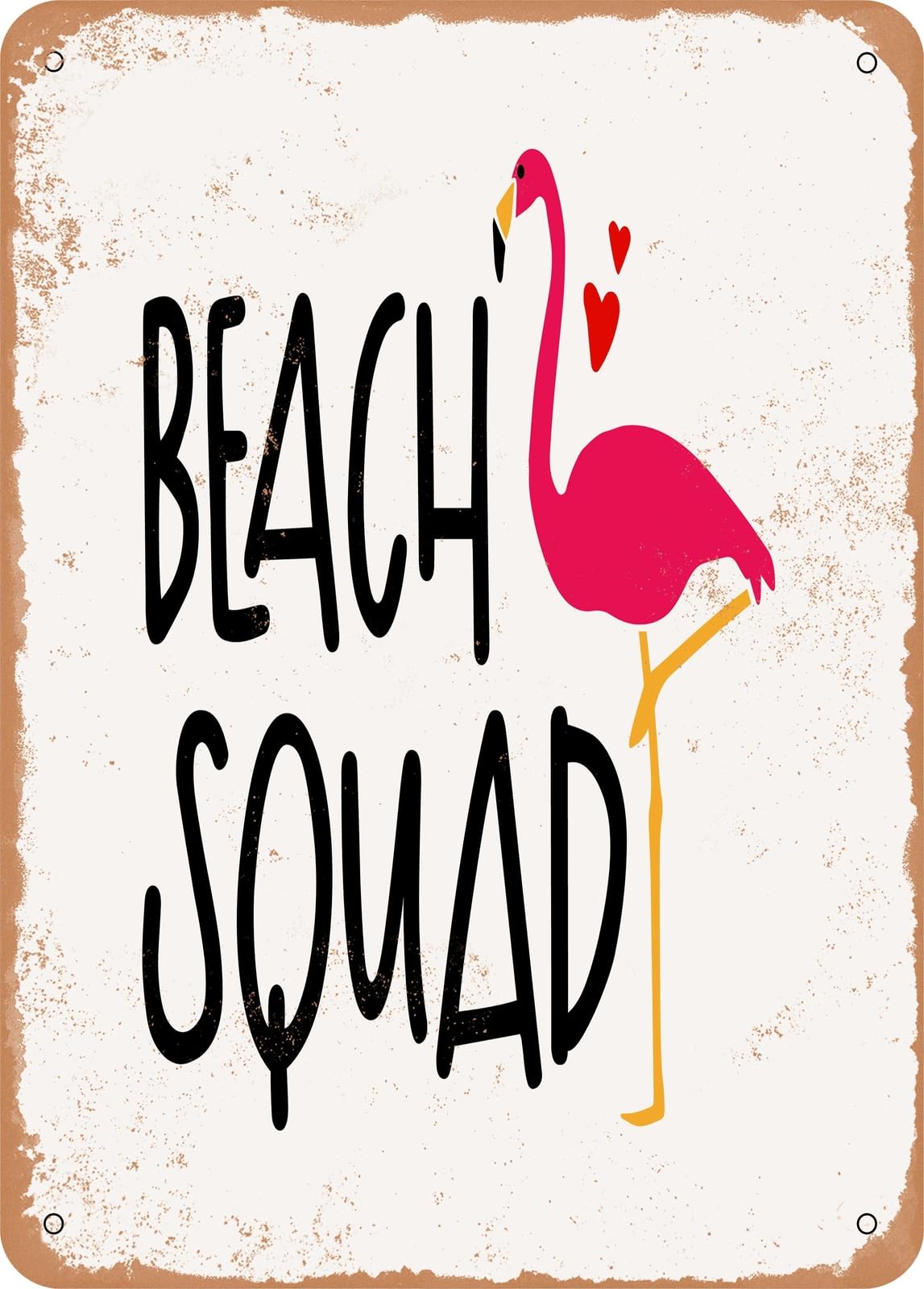 Metal Sign - Beach Squad - 2 - Vintage Rusty Look home decor