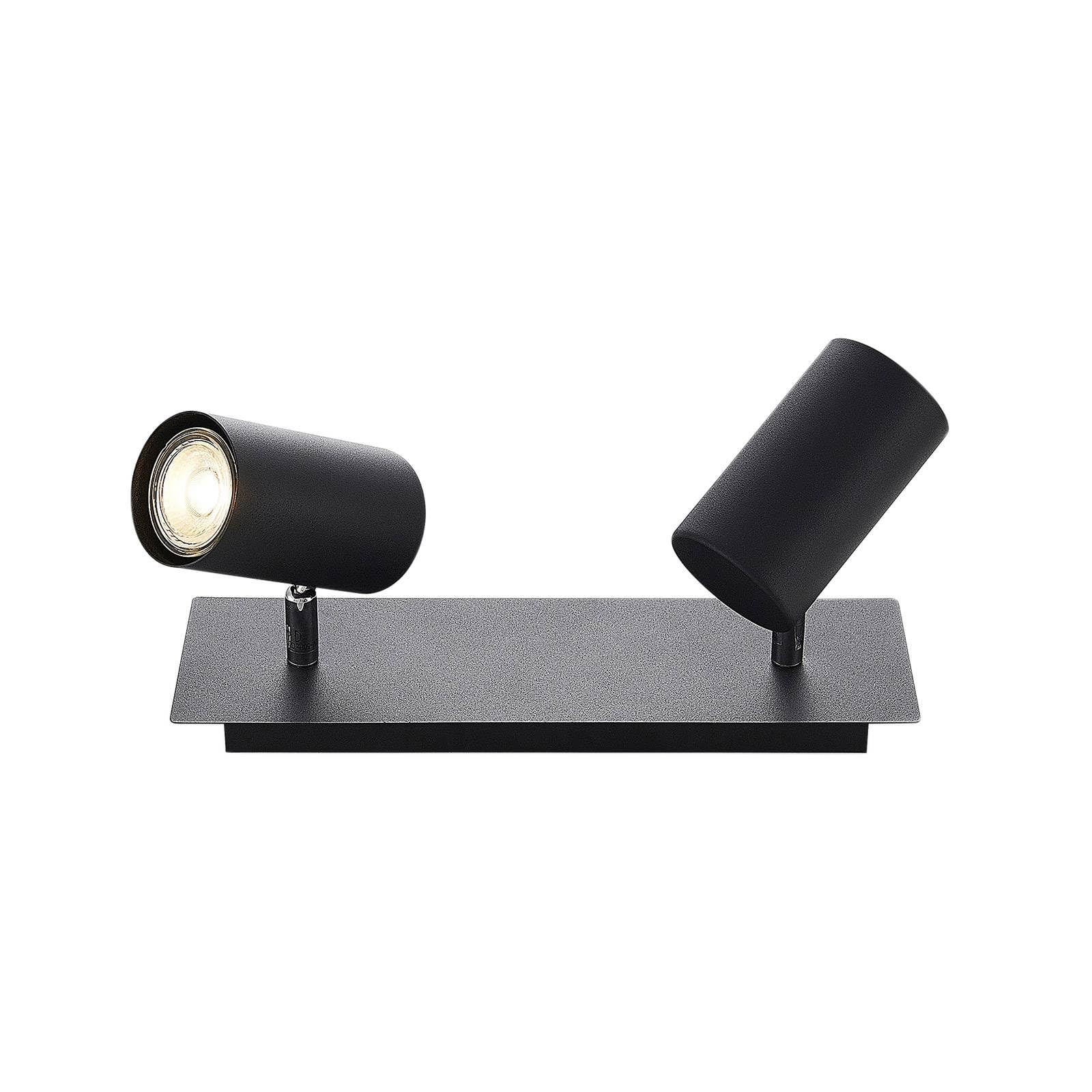 Lindby Ceiling Light Joffrey dimmable (Modern) in Black Made of Metal for e.g. Living Room & Dining (2 Light Sources, GU10) from floodlight Spotlight