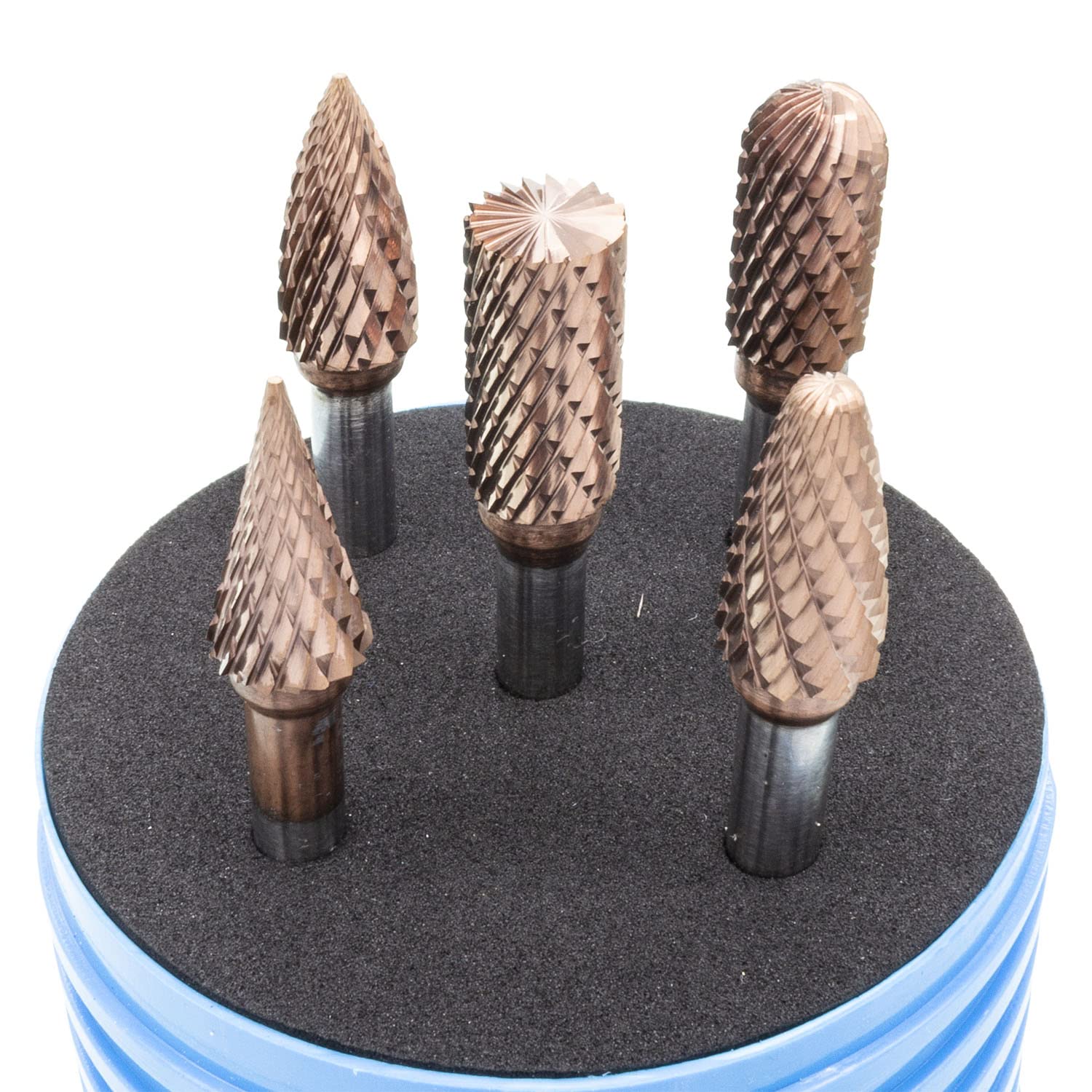 TJR® Hartmetall-Frässtifte mit Beschichtung ULTRA Co, 10 mm (metrisch) Durchmesser mit 6 mm metrischem Schaft, (speziell mit Chipbreaker) (Set)